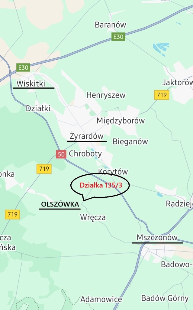 Działka Olszówka blisko Mszczonów Żyrardów SunTago — zdjęcie 6