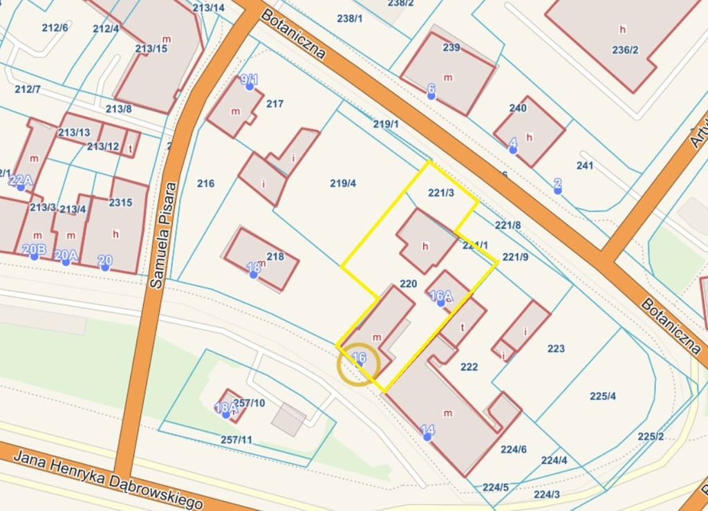 Działka inwestycyjna w Centrum ul. Dąbrowskiego
