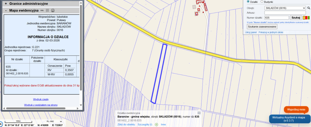 Na sprzedaz działka  rolna gm Baranów 3562 m2 — zdjęcie 2