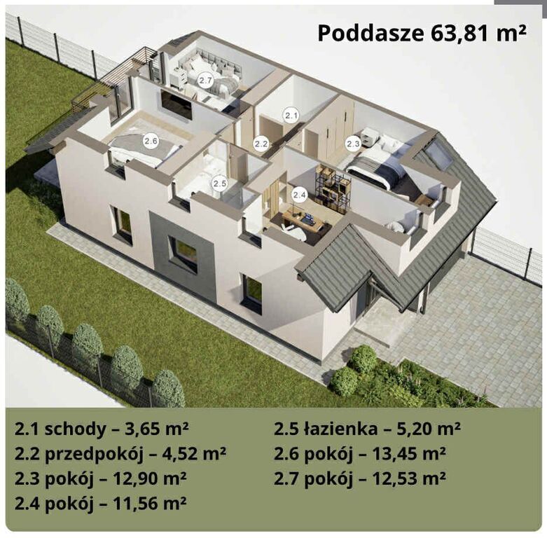 Bliźniak z ogrodem i tarasem pod Krakowem — zdjęcie 7