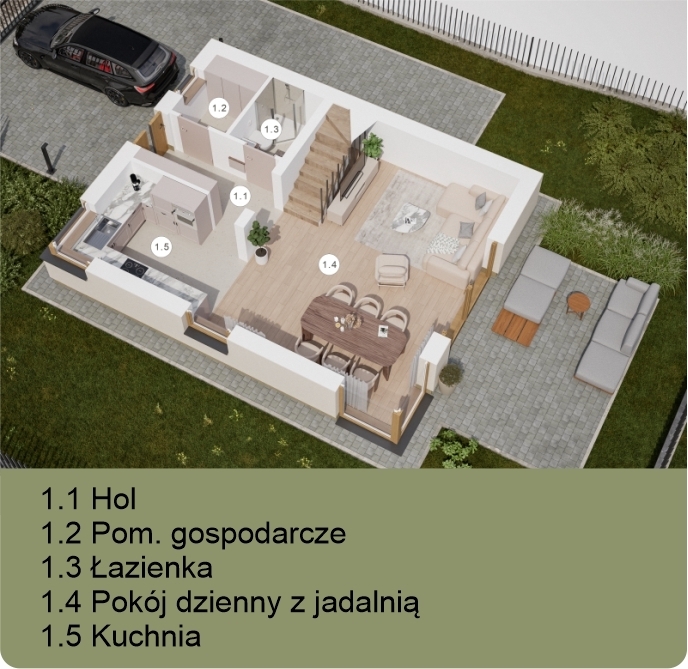 Nowoczesny dom pod Krakowem, 4 pokoje — zdjęcie 7