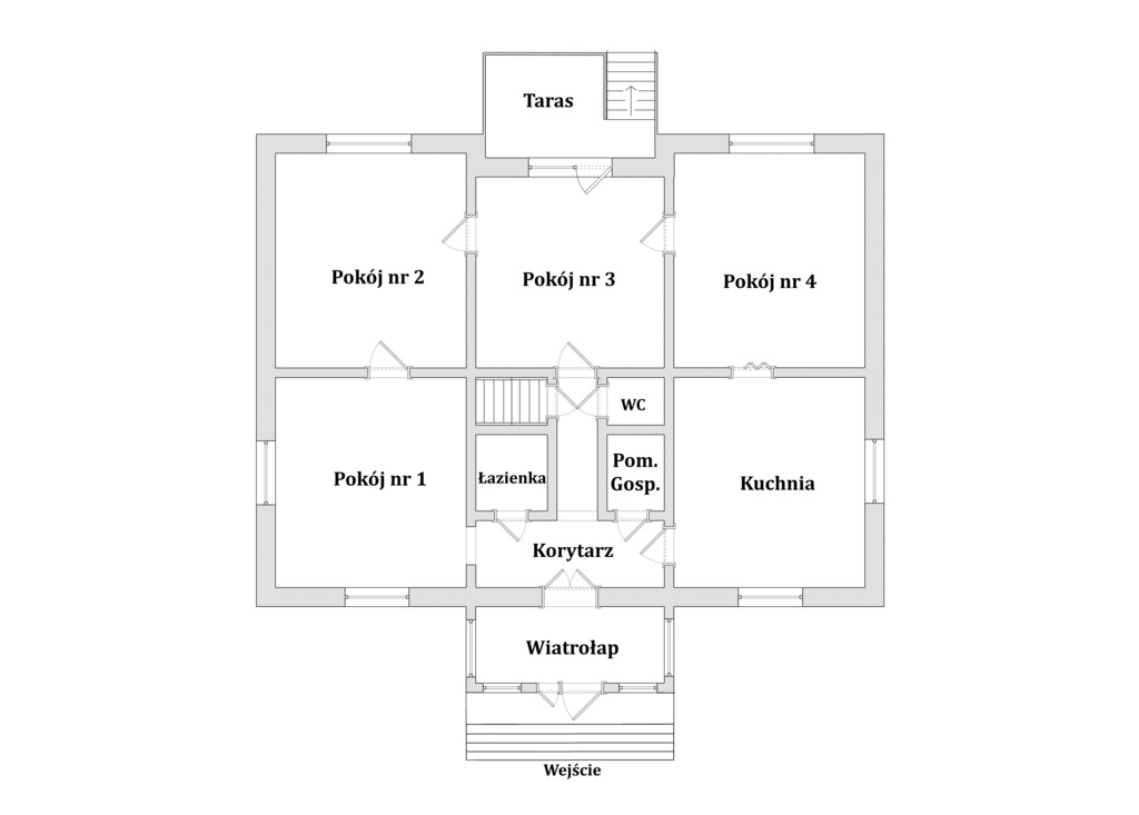 Dom 110m2 z działką 3700 m2 Janinów 4 pokoje — zdjęcie 4