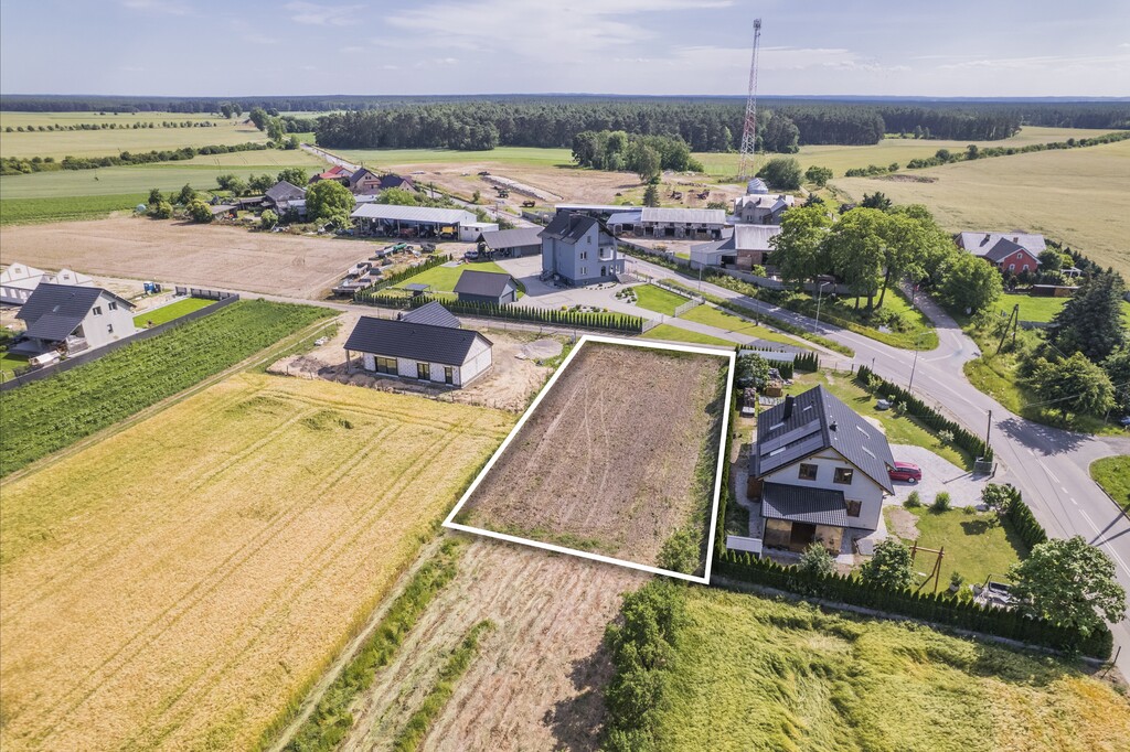Działka budowlana 1145 m² na sprzedaż – Chełmsko
