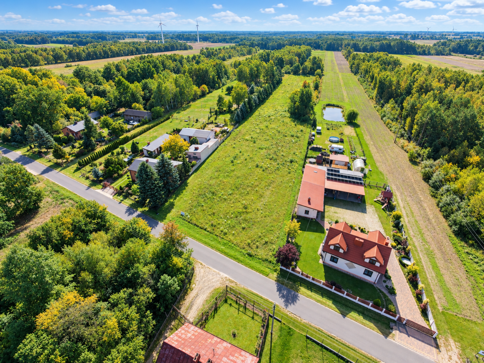 Dwie działki budowlane 1200 m² z WZ – Grzeszyn, gm. Buczek