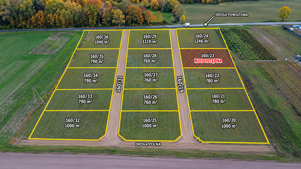 15 działek z WZ | Dom jednorodzinny | Gąsiorowo | 760–1246 m² - zdjęcie 3